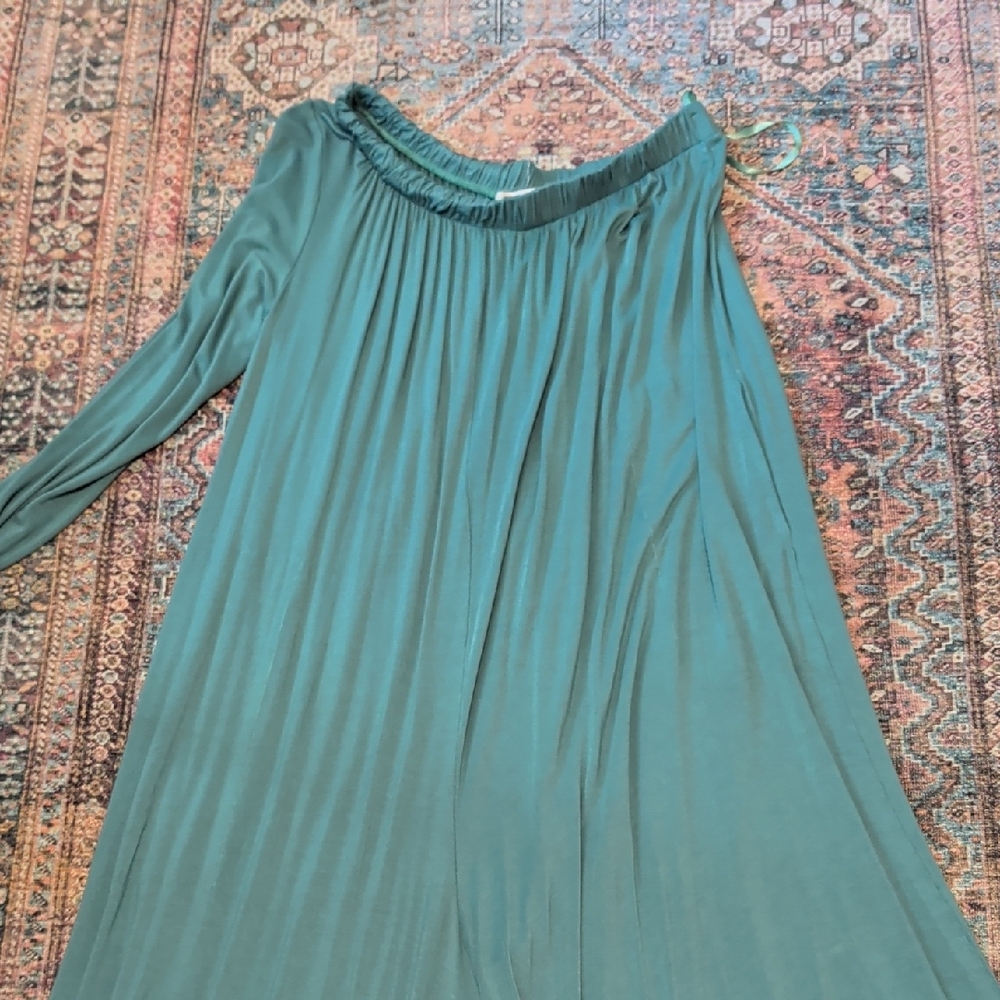 Free People Beach One Sleeved Green Sunday Stroll Jumpsuit - Picture 4 of 6